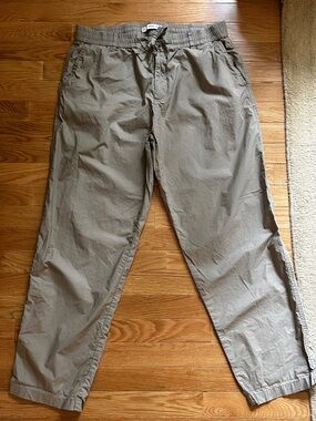 Mango Spain lightweight Drawstring Casual Pants in Khaki